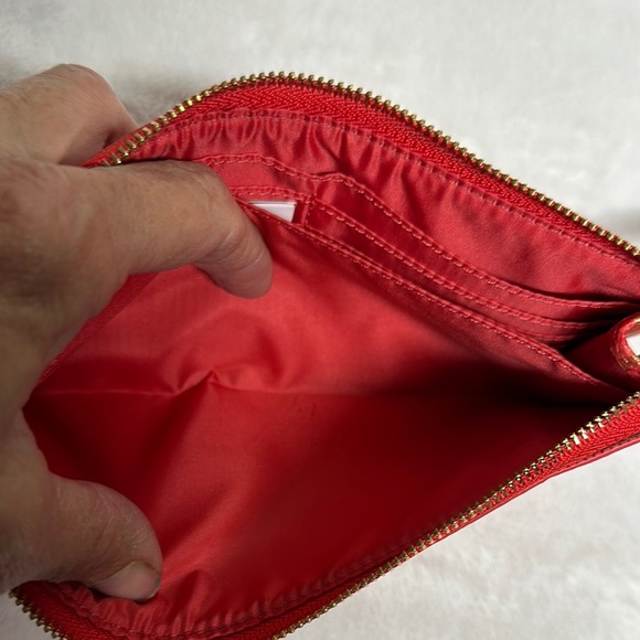 Coach Red and Gold Program Hearts Signature Clutch/ wristlet - Picture 12 of 14